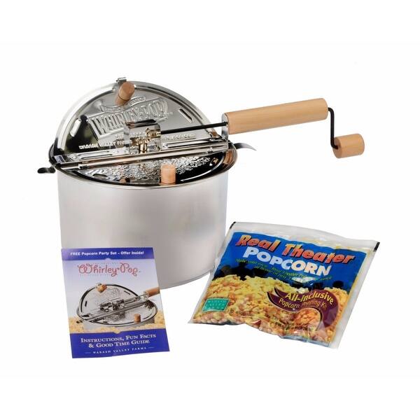 Wabash Valley Farms Whirley Pop Stovetop Popcorn Popper with Popping ...