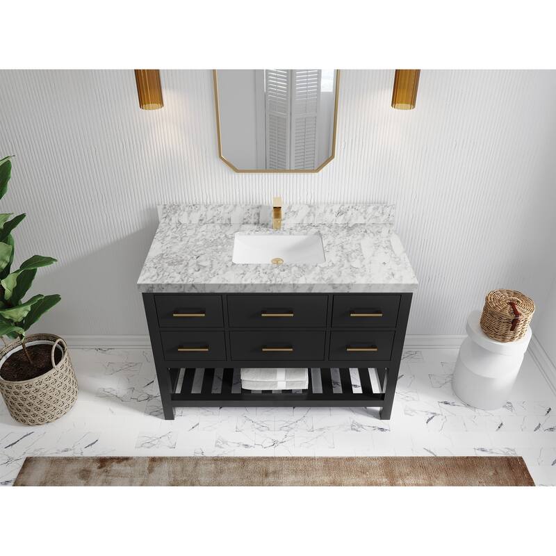 Willow Collections 48 in. W x 22 in. D Parker Single Sink Bathroom Vanity with Countertop
