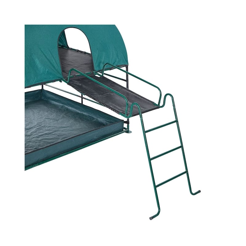 Climbing Bridge & Ladder Accessory - Steel Frame Bridge with Padded Handles for Two-Level Playset Entry - 70