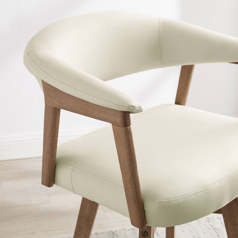 Set of 2 Comfortable Upholstered Counter Height Swivel Barstool