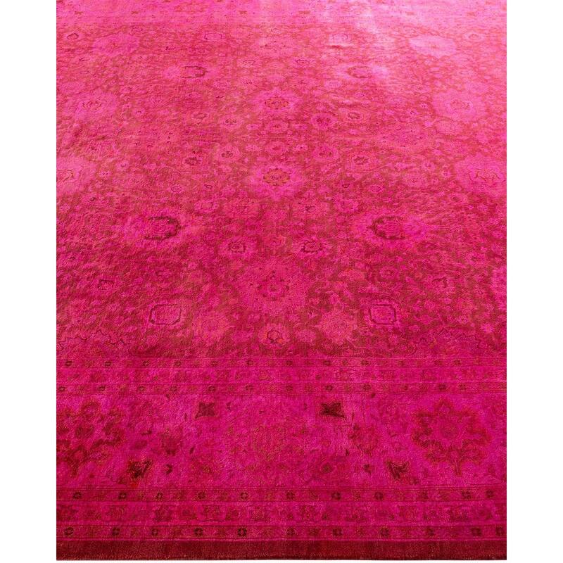 Overdyed, One-of-a-Kind Hand-Knotted Area Rug - Pink - 8' 2" x 10' 3"