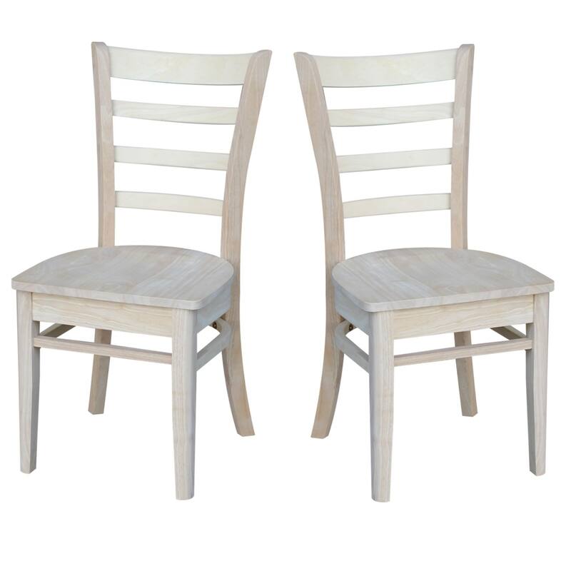 International Concepts Emily Side Chairs - Set of 2 - Unfinished