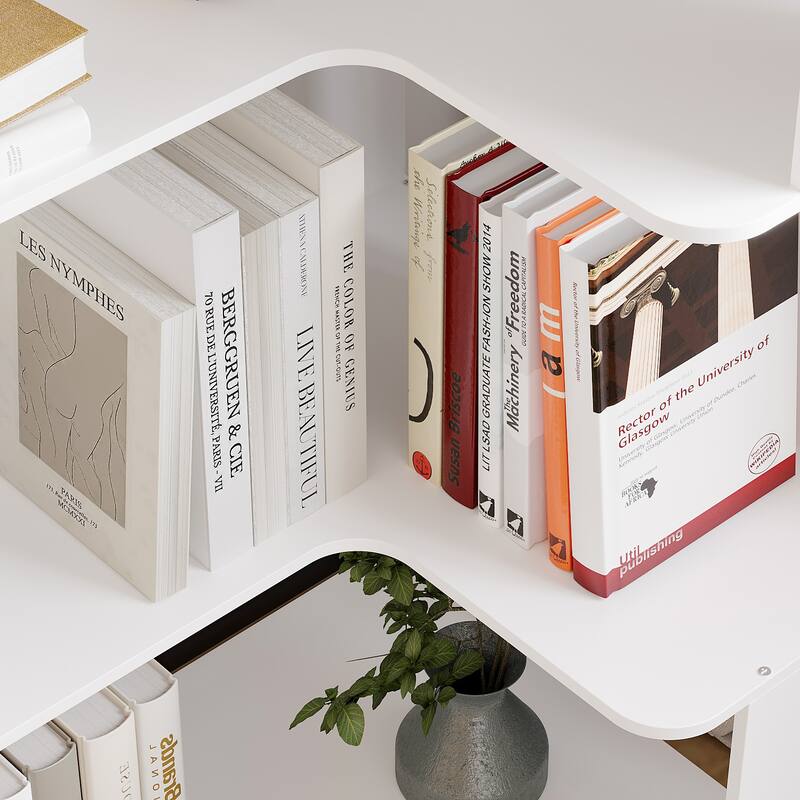 81.9"H Bookshelf Free Combination Shelf Creative Bookcase Bathroom