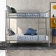 preview thumbnail 2 of 5, Twin Over Twin Metal Bunk Bed (Silver)