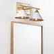 preview thumbnail 17 of 23, Caleb Metal Vanity, White/Gold by JONATHAN Y 2-Light