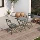 preview thumbnail 4 of 31, 3 Piece Patio Bistro Set of Foldable Square Table and Chairs