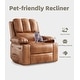 preview thumbnail 3 of 19, 360° Swivel Oversized Recliner Chairs with Heat and Massage