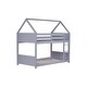 preview thumbnail 18 of 50, Low Height House Bunk Bed with Headboards,Guardrails,Ladder,Twin Over Twin Kids Bed