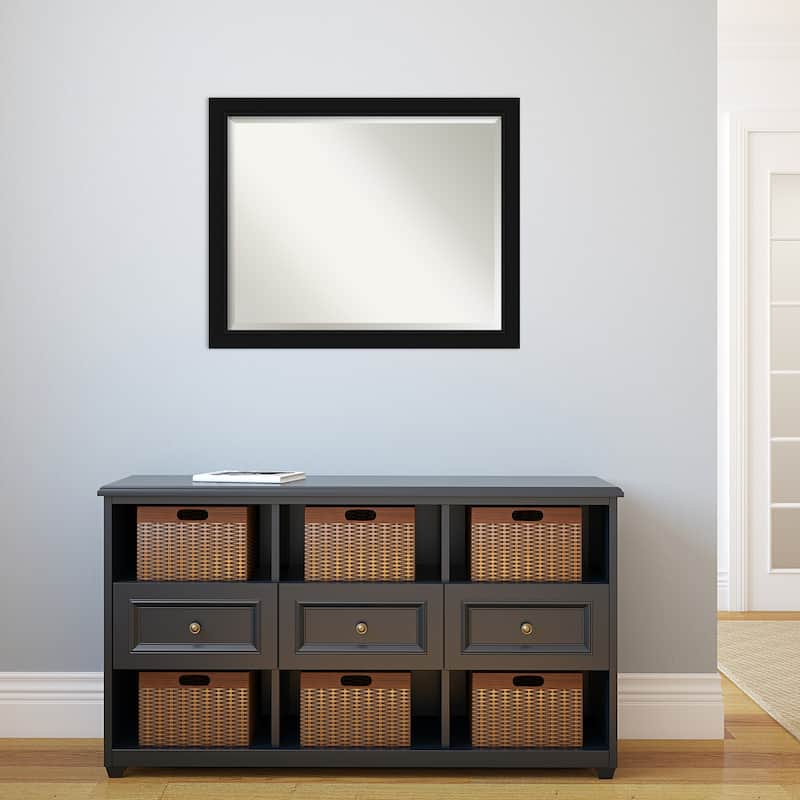 Beveled Wall Mirror - Avon Black Frame - Avon Black