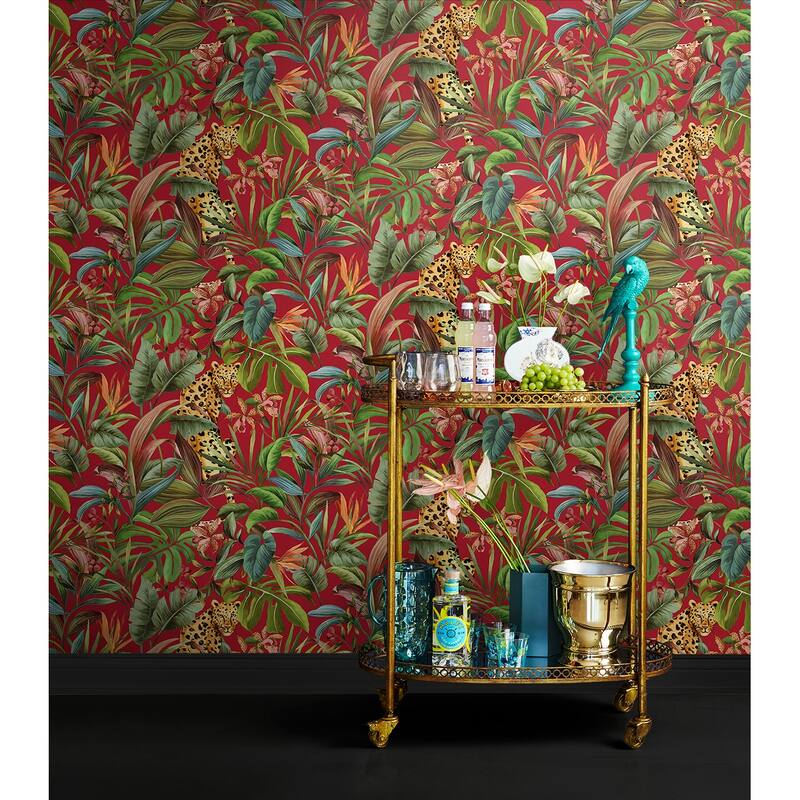 Daisy Bennett Designs Tropical Leopard Peel and Stick Wallpaper
