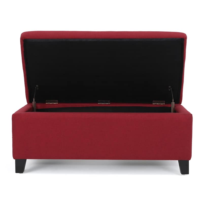 Roomfitters Upholstered Storage Ottoman, Modern Bench with Lift-Top Lid for Entryway, Living Room