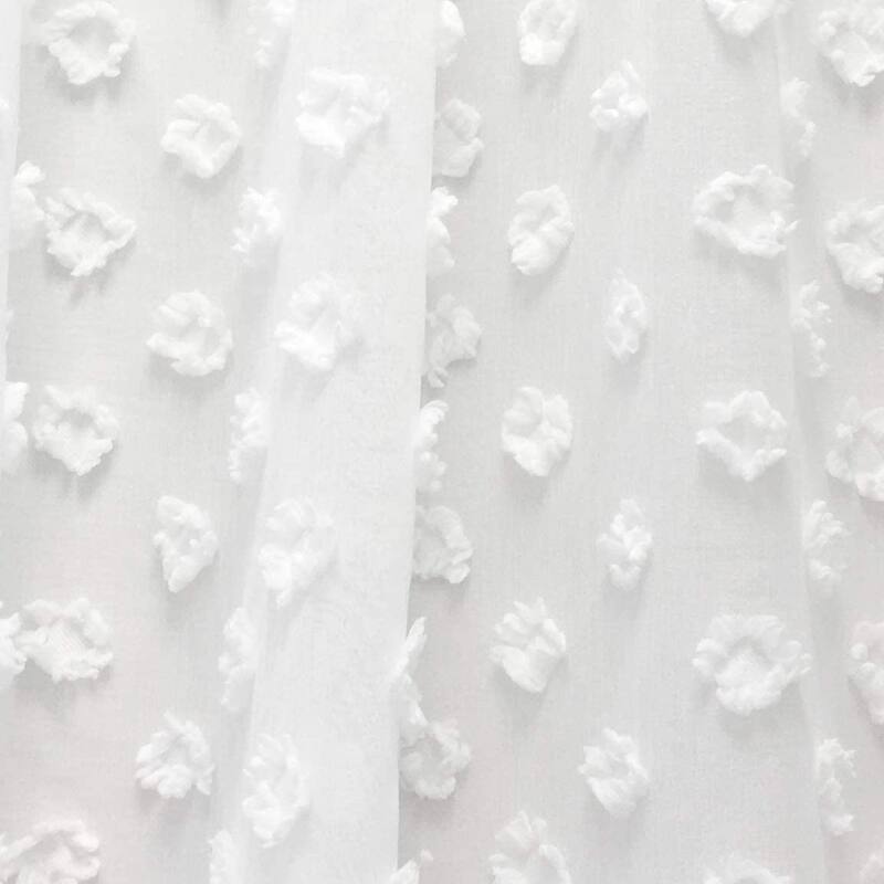 DriftAway Olivia White Voile Chiffon Sheer Kitchen Tier