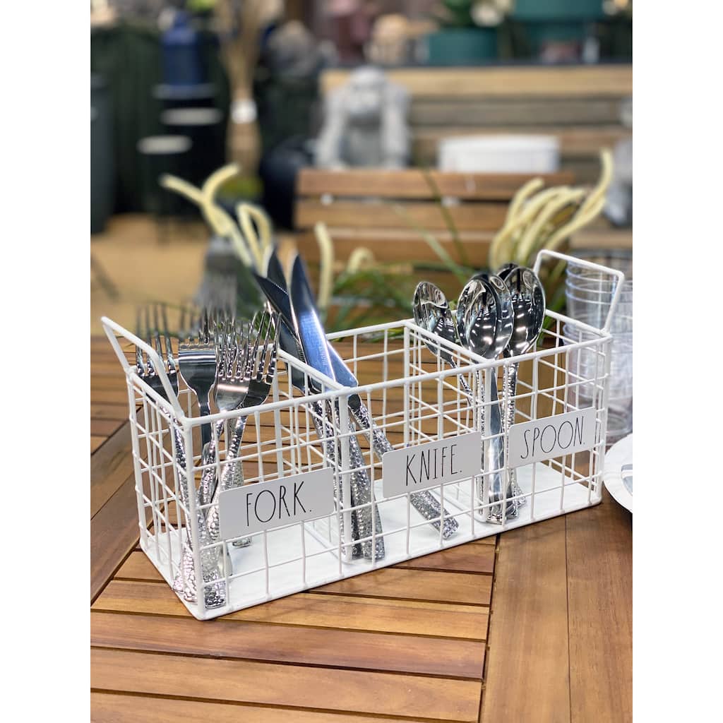 Rae Dunn 3 Section Utensil Holder