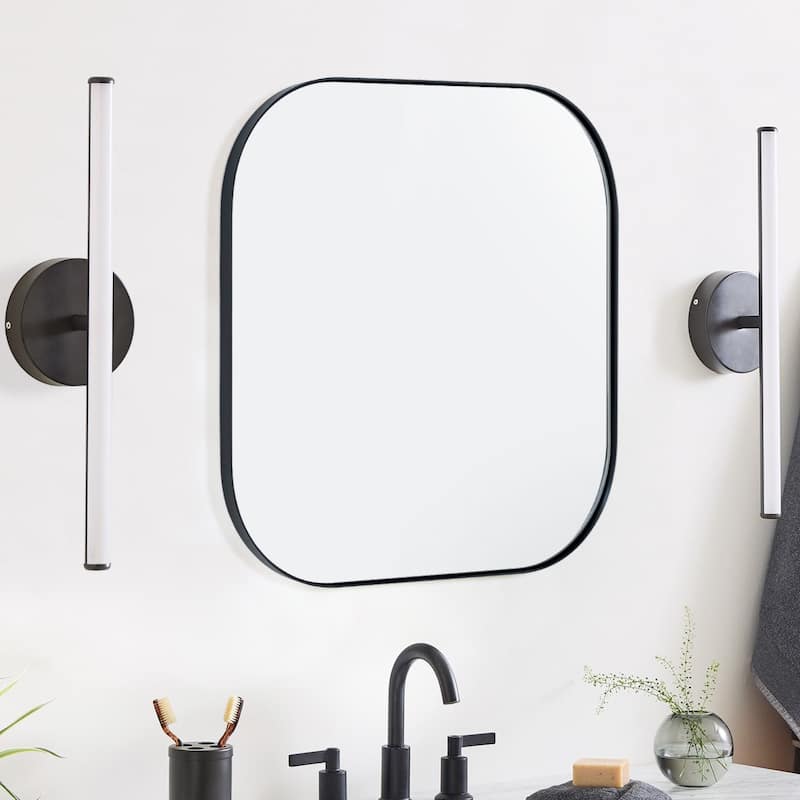 TEHOME Rounded Square Bathroom Vanity Wall Mirror - 24" x 24"