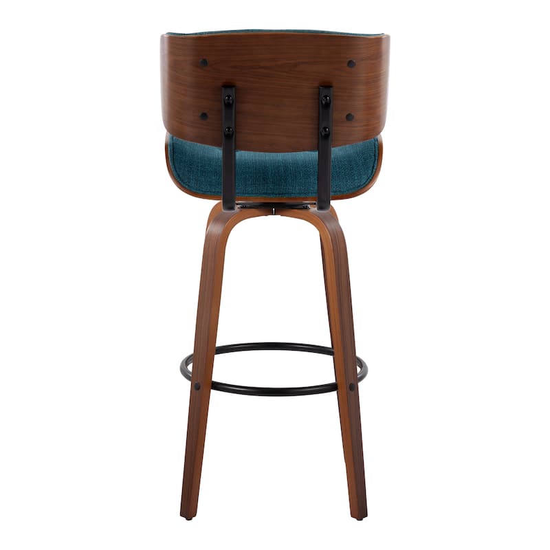 Carson Carrington Leksand 30" Fixed-Height Bar Stool with Bent Wood Legs (Set of 2)