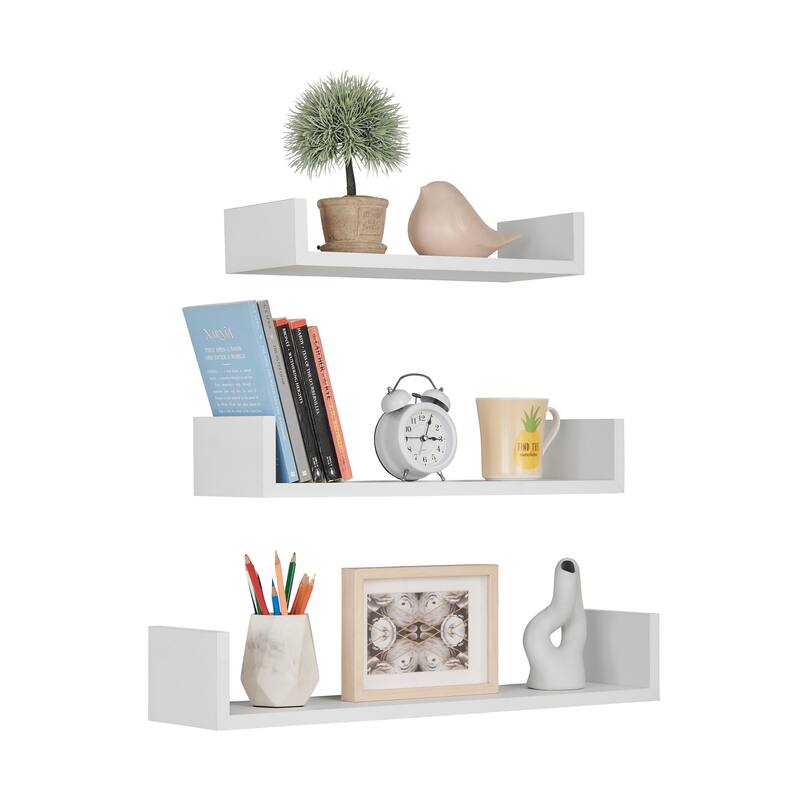 Danya B. Aalto U-Shaped Floating Wall Shelves - Set of 3