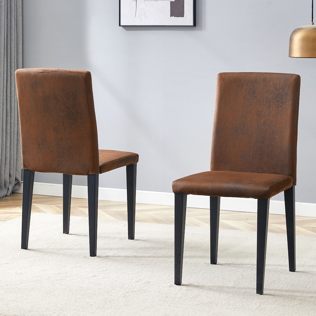 Dining Chair Set of 2 Nordic Decorative Dining Chair Technological Fabric Upholstered Side Chair Visitor Chair