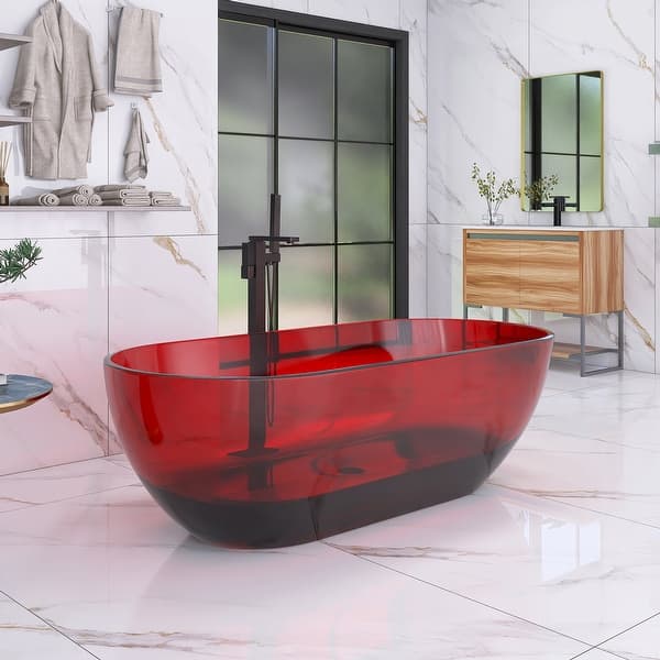 67 in. Acrylic Double Ended Flatbottom Non-Whirlpool Bathtub in Reddish Brown 67 in. Acrylic Double Ended Flatbottom Non-Whirlpool Bathtub in Reddish Brown