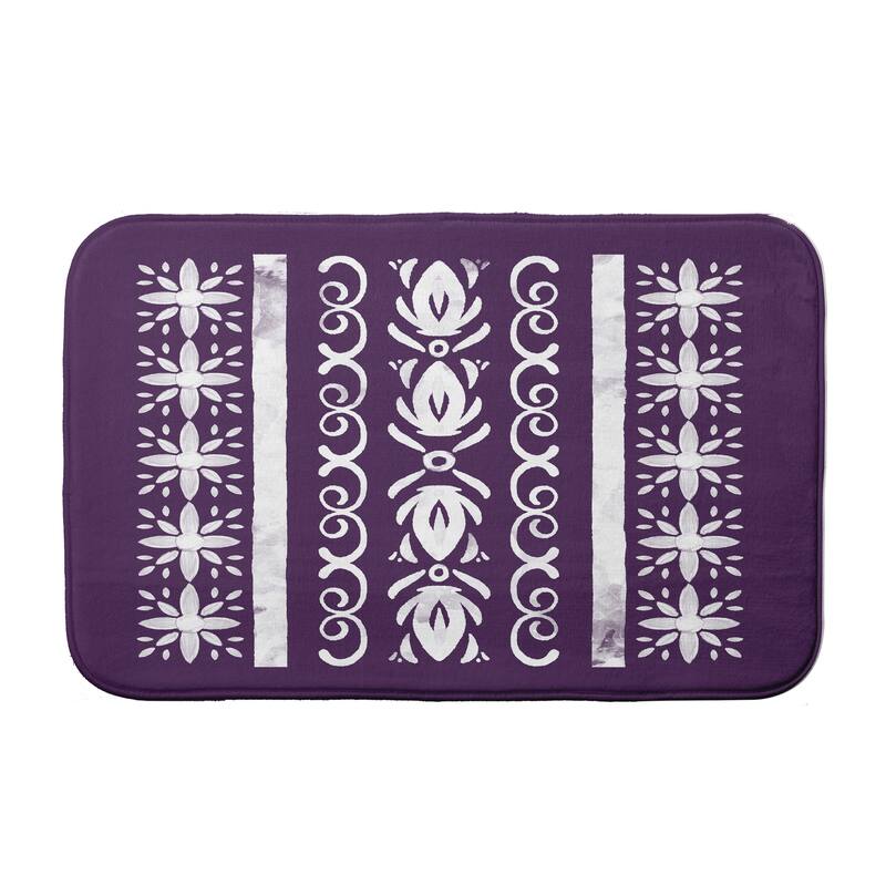 Cuban Tile Bath Mat - 21 x 34 - Purple