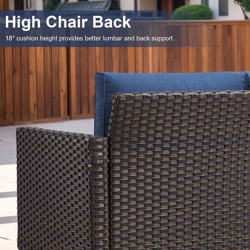 Gymojoy 3-Seat Outdoor Sofa, All-Weather PE Wicker