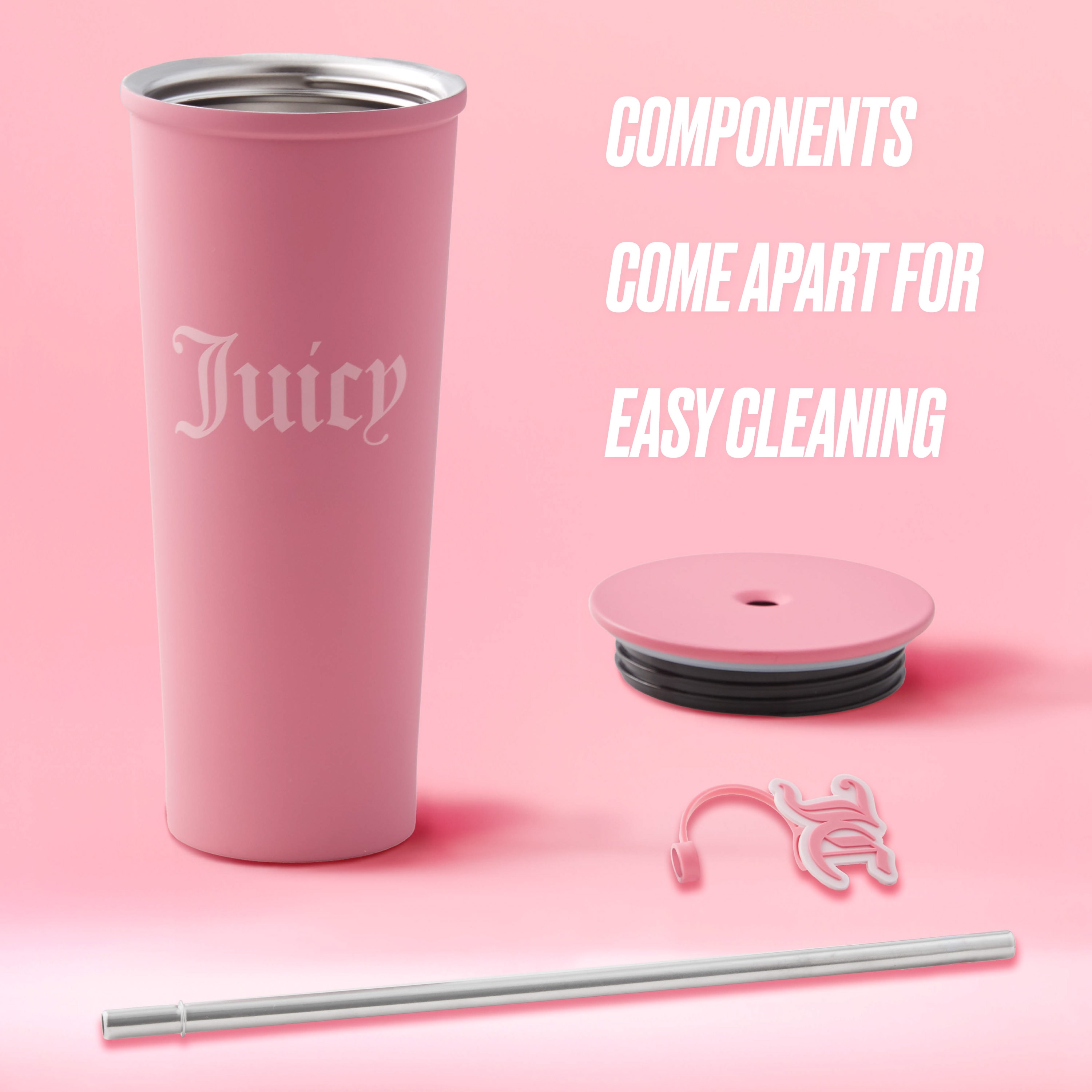 Juicy Couture Hydration Stainless Steel Couture Cup 6-Piece Set