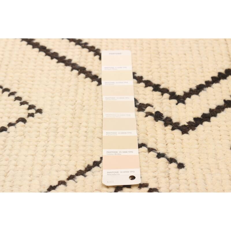 ECARPETGALLERY Hand-knotted Pak Finest Marrakesh Cream Wool Rug - 8'11 x 12'5