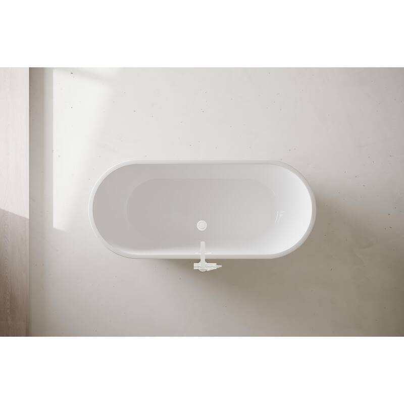 Odell Soaking Bathtub in Glossy White