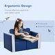 preview thumbnail 13 of 16, Qaba Kids Sofa 2-in-1 Multi-Functional Table Chair Set 2 Seat Couch Storage Box Soft Sturdy