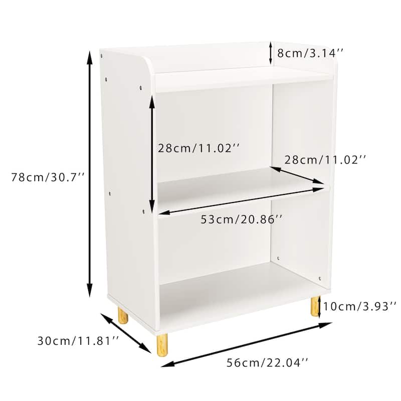 Wooden Kids 3-Tier Bookshelf / Display