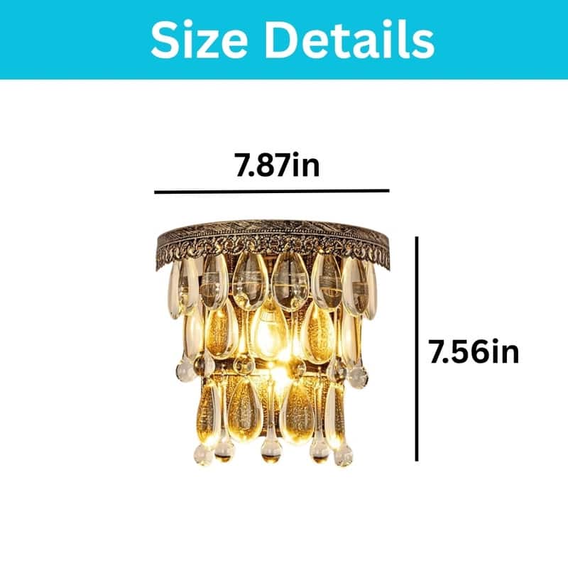 2 Pack wall sconce bronze bedroom lamps wall metal wall lighting