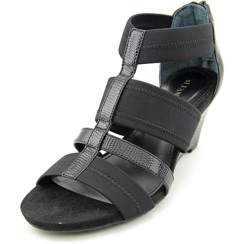 alfani black wedge sandals