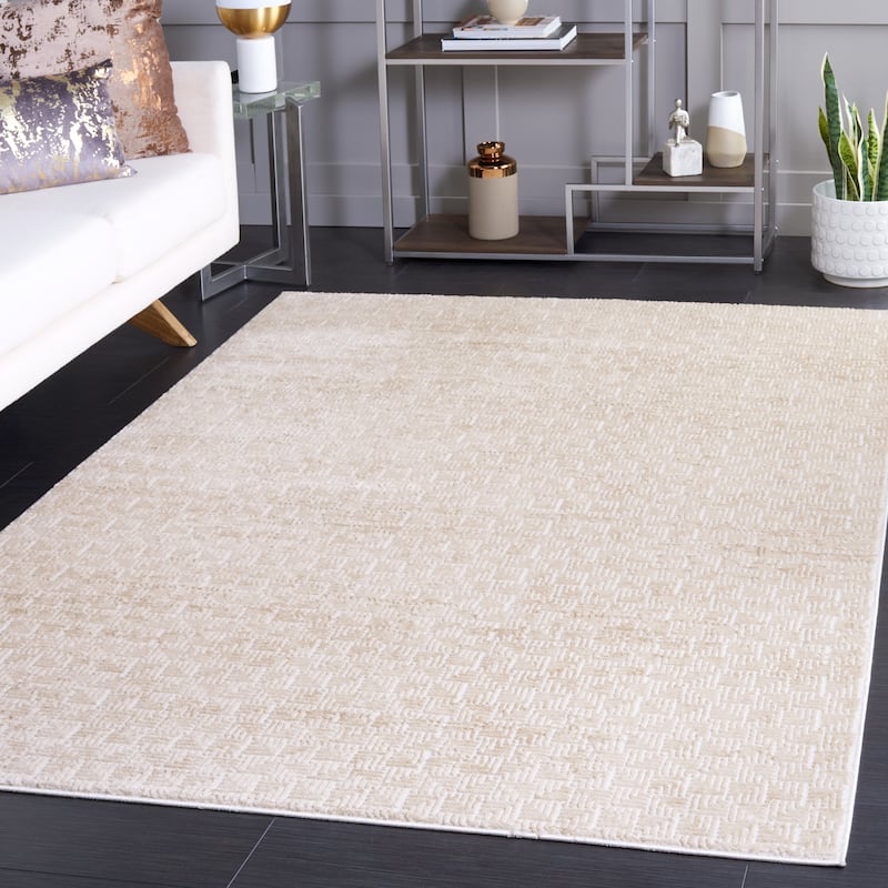 SAFAVIEH Hanna Deedee Contemporary Rug - 4' x 6' - Beige/Ivory