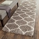 preview thumbnail 19 of 164, SAFAVIEH Hudson Shag Ogee Trellis 2-inch Thick Area Rug 2'3" x 10' Runner - Grey/Ivory - Runner