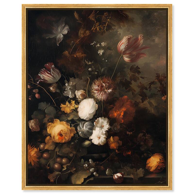 Shadowed Petal Secrets II Canvas by Art Remedy - Gold - 30" x 36"