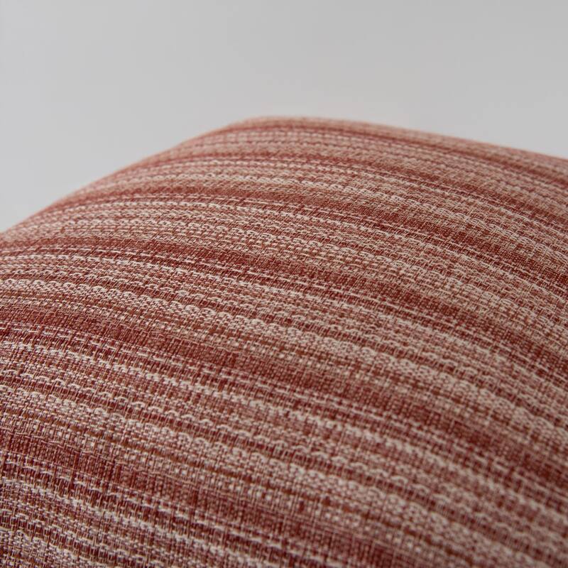 Donny Osmond Stripe Modern Industrial Throw Pillow, 22'' - Down Alternative - Natural/Rust