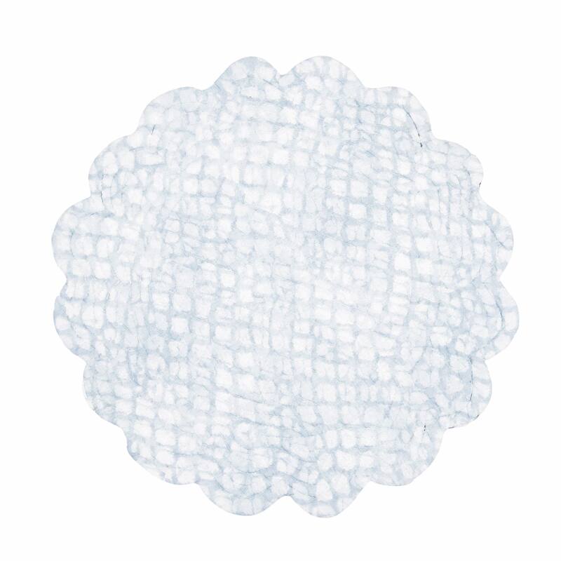 Nori Coral Round Quilted Placemat Set 6
