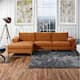 Velvet Upholstered L-Shape Sectional Sofa
