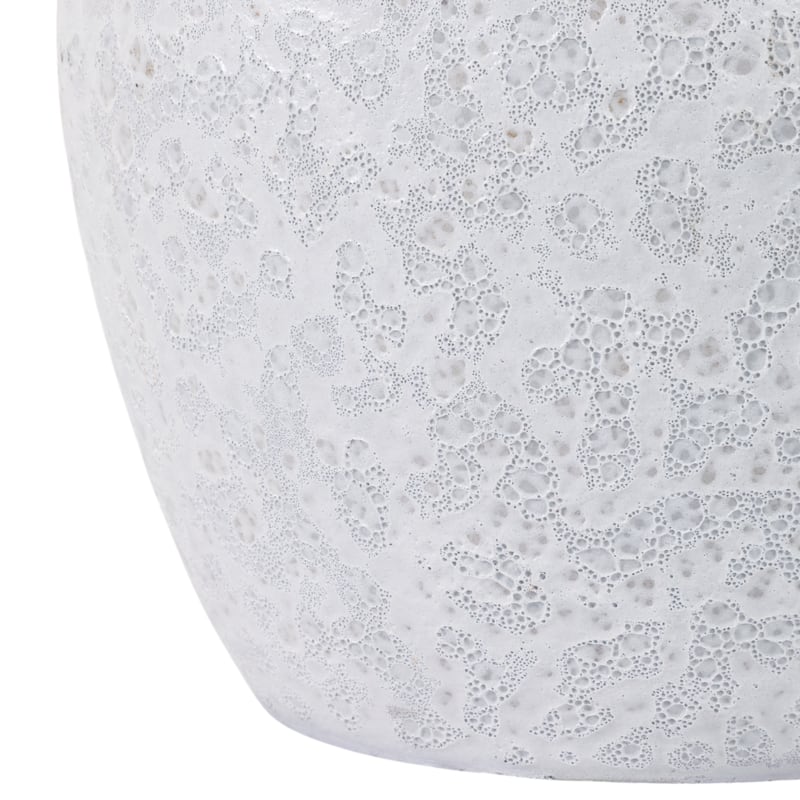 Planters Pottery Clay Modern Textured Round Design (Set of 3) - 15" x 15" x 10"