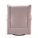 preview thumbnail 3 of 6, Rolled Arms Pink Swivel Chair - Luxurious Comfort with Nailhead Detailing