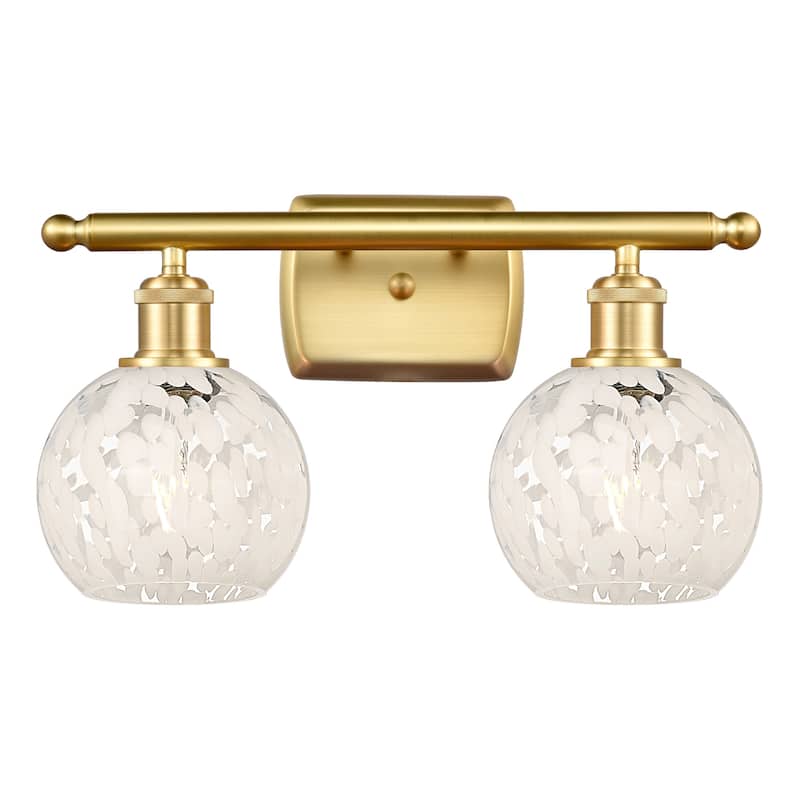 Innovations Lighting 516-2W-9-16 White Mouchette Vanity White