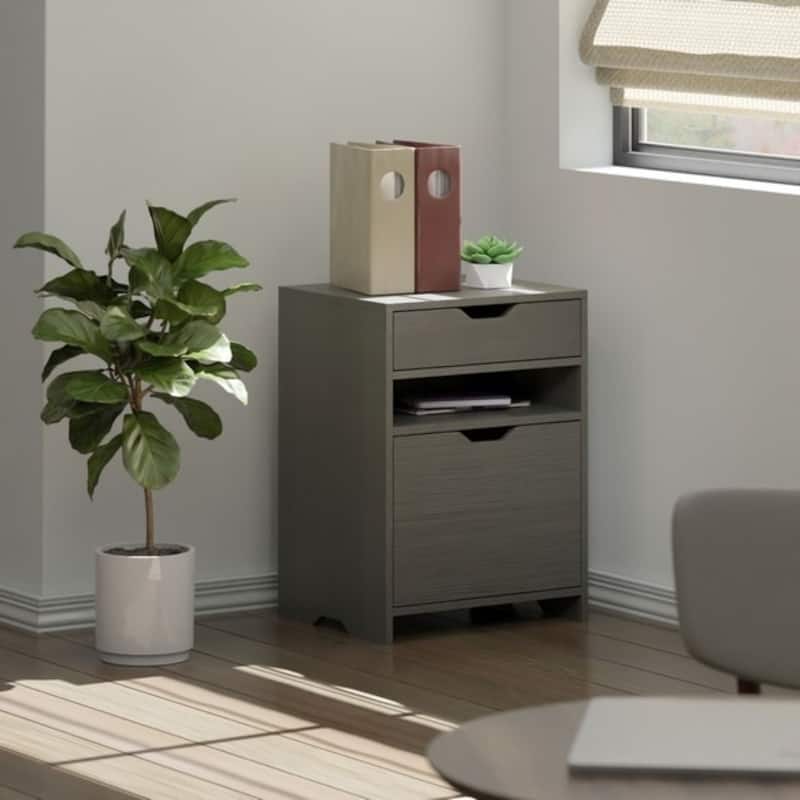 Filing Storage Cabinet with Drawer - 26.25" - Charcoal Gray