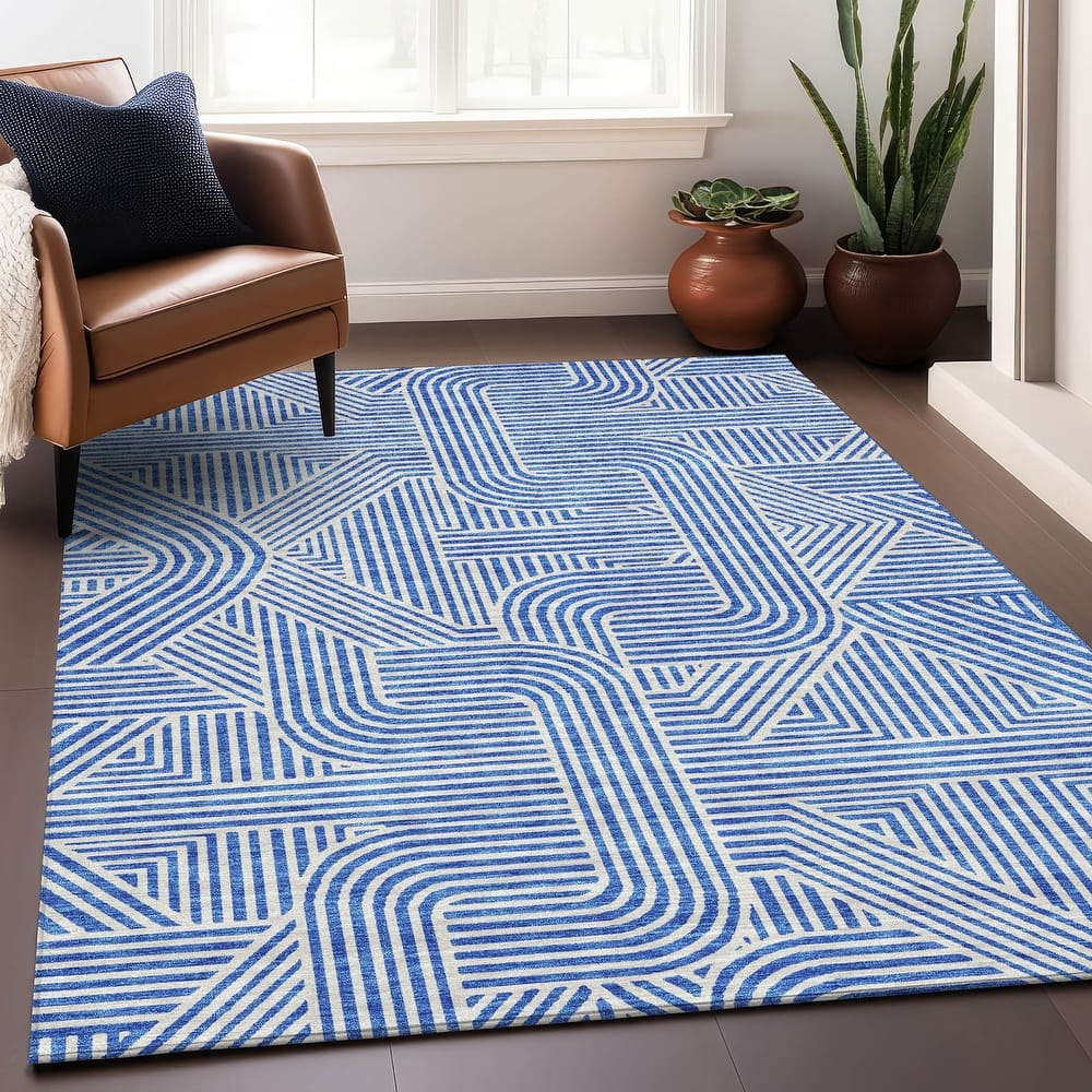 Premium Washable Super Soft Modern Geo Mayfield Rug