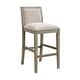 preview thumbnail 20 of 43, Set of 2 Counter Height Bar Stool, Fabric Upholstered Accent Chair, Wooden Frame Island Dining Chair, Bistro High Bar Chair