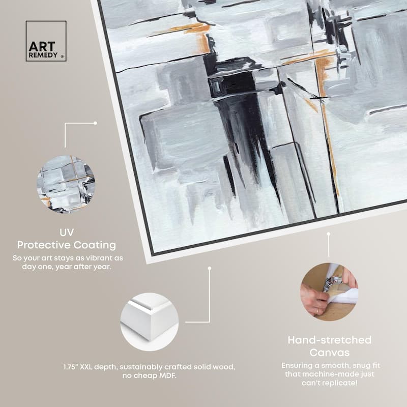 Elegant Grey Shades I Canvas by Art Remedy