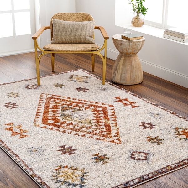 slide 2 of 6, Jorden Moroccan Area Rug Beige/Multi - 5' 3" x 7'