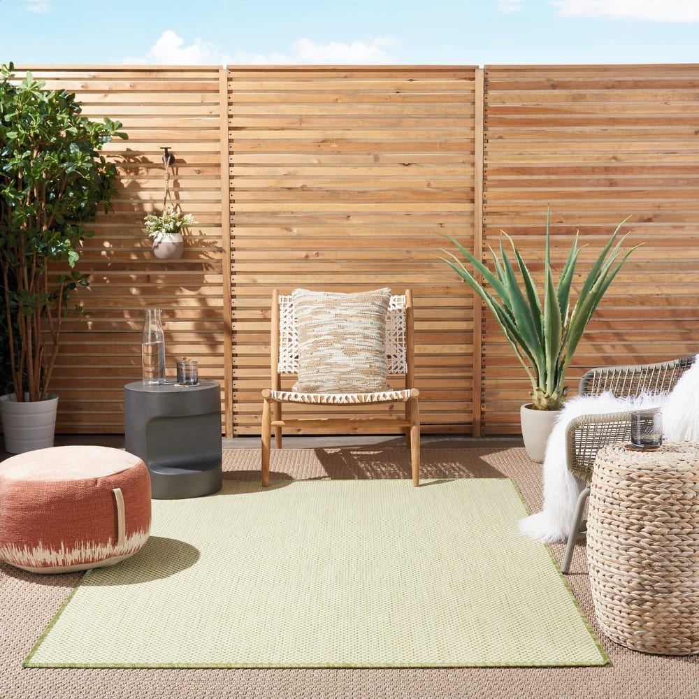 Nourison Courtyard Indoor/Outdoor Modern Geometric Area Rug