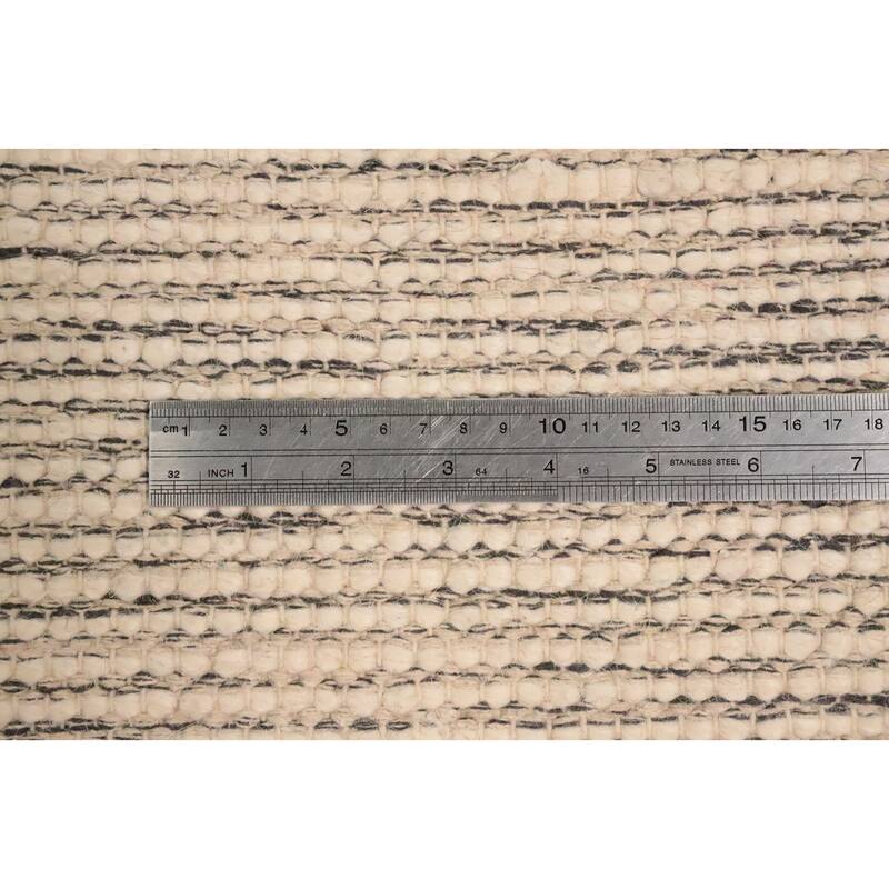 Hand Knotted Oriental 100% Wool Carpet Modern Geometric Greys & Charcoal Modern Gotti Design Area Rug - 11' 1'' X 8' 10''