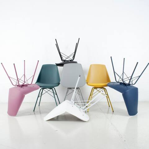 Elite Living Angel (Set of 4) Mid-century Modern Eiffel Style Chair