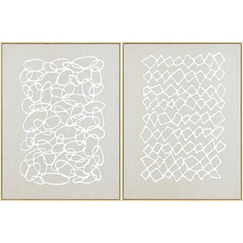 Livabliss Lines Modern Framed Art Set of 2