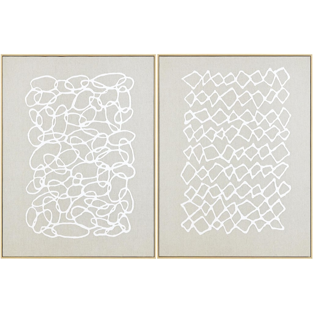Livabliss Lines Modern Framed Art Set of 2